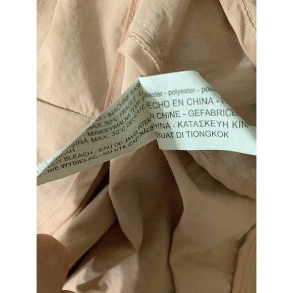 Zara Womens Light Solid Pink Long Sleeve Wind Breaker Jacket Medium - Picture 6 of 6